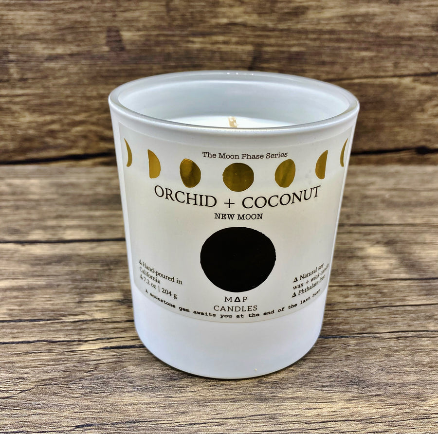 Orchid & Coconut Moon Candle