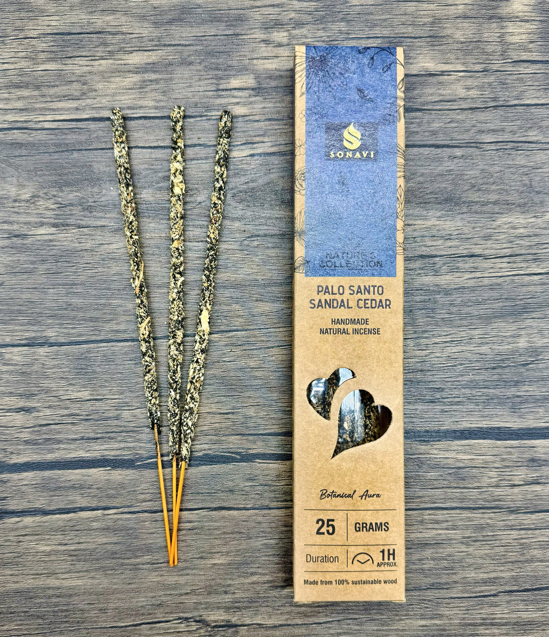 All Natural Incense Palo Santo, Sandal, Cedar