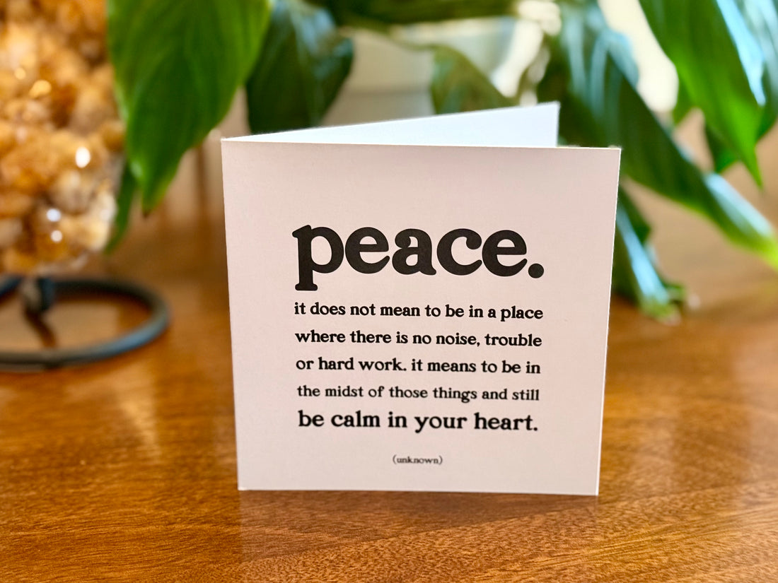 Quotable Card: Peace it does not mean...