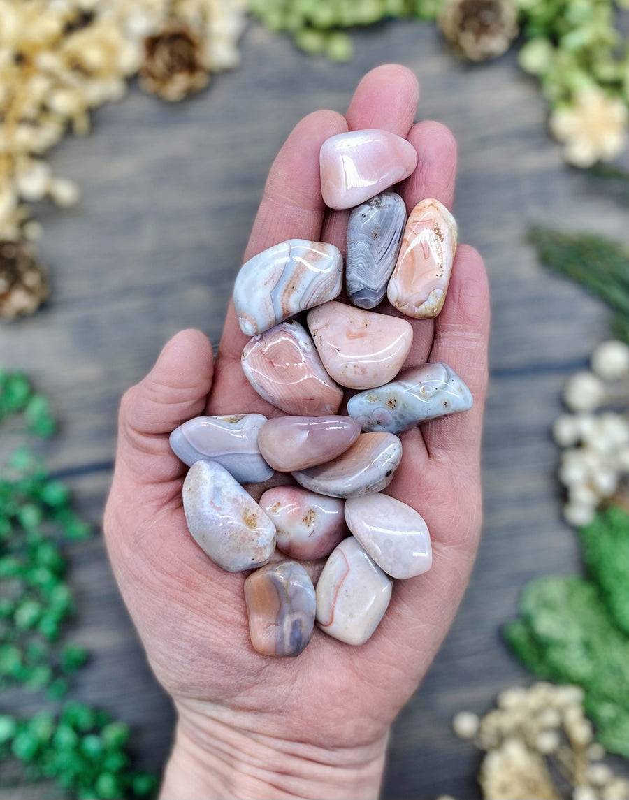 Pink Botswana Agate Tumbled