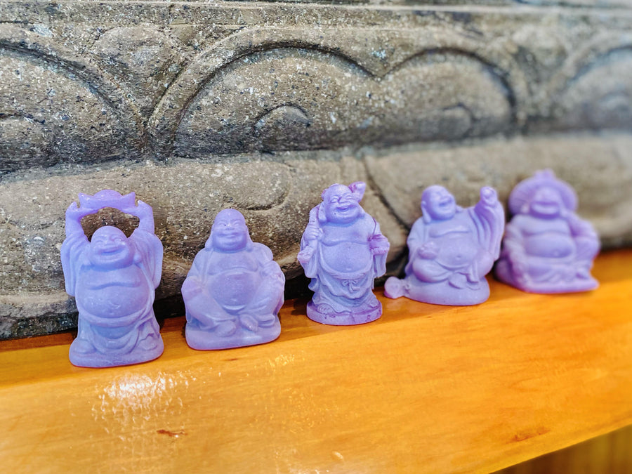 Purple Buddha Figurine 2"