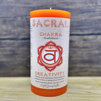 Chakra Pillar Candle Orange