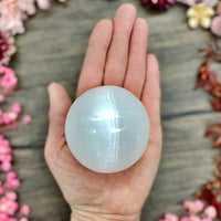 Selenite Sphere $25