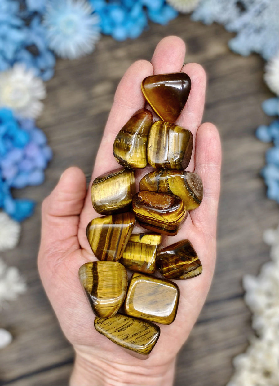 Tigers Eye Tumbled Stone Large