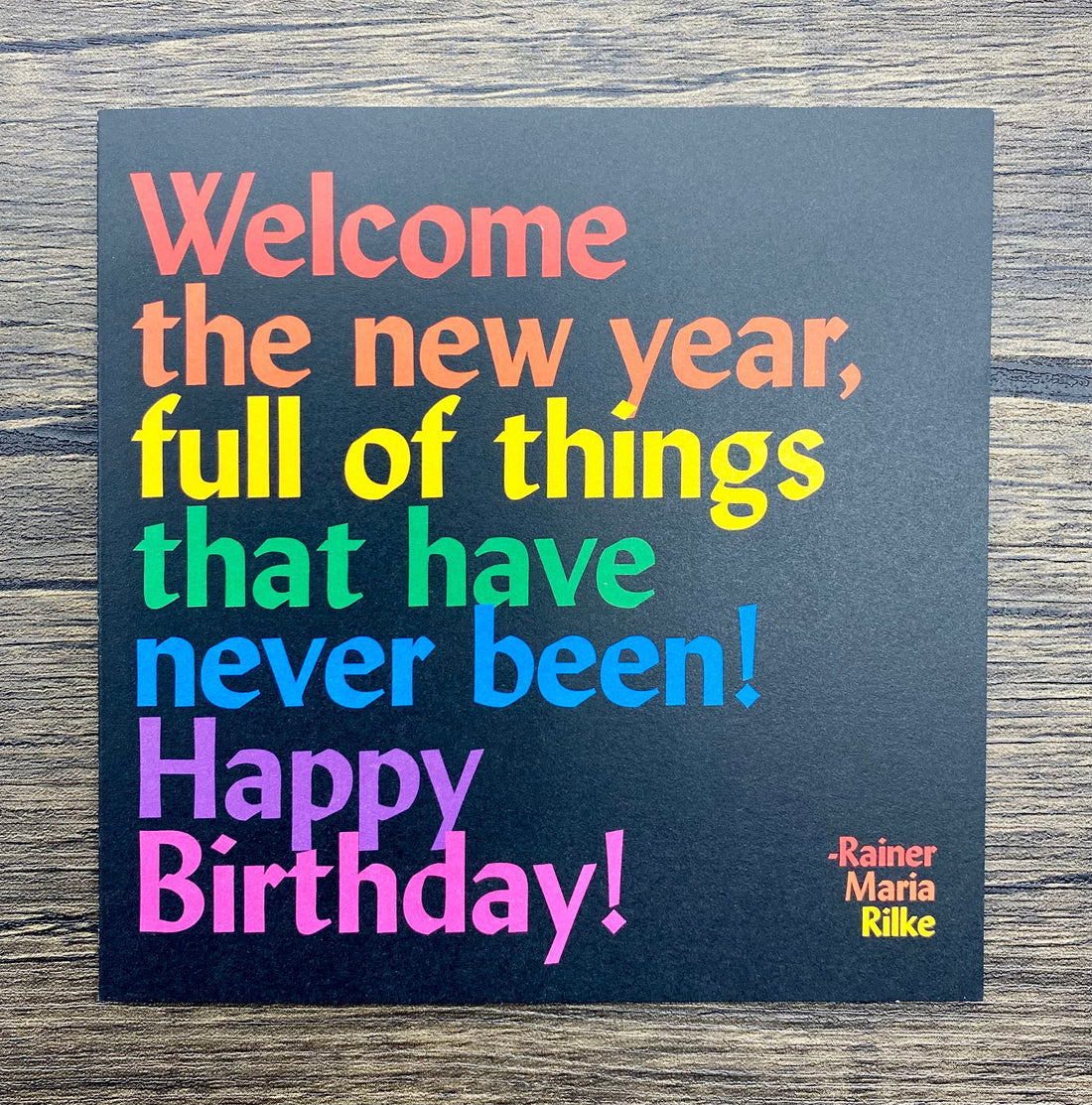 Quotable Card: Welcome the new year...