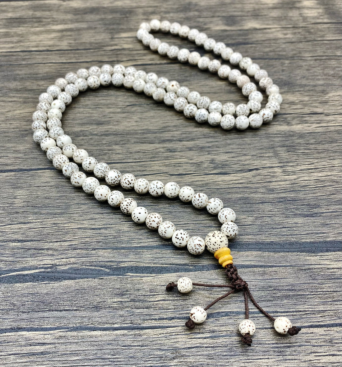 Mala 108 White Lotus Seed