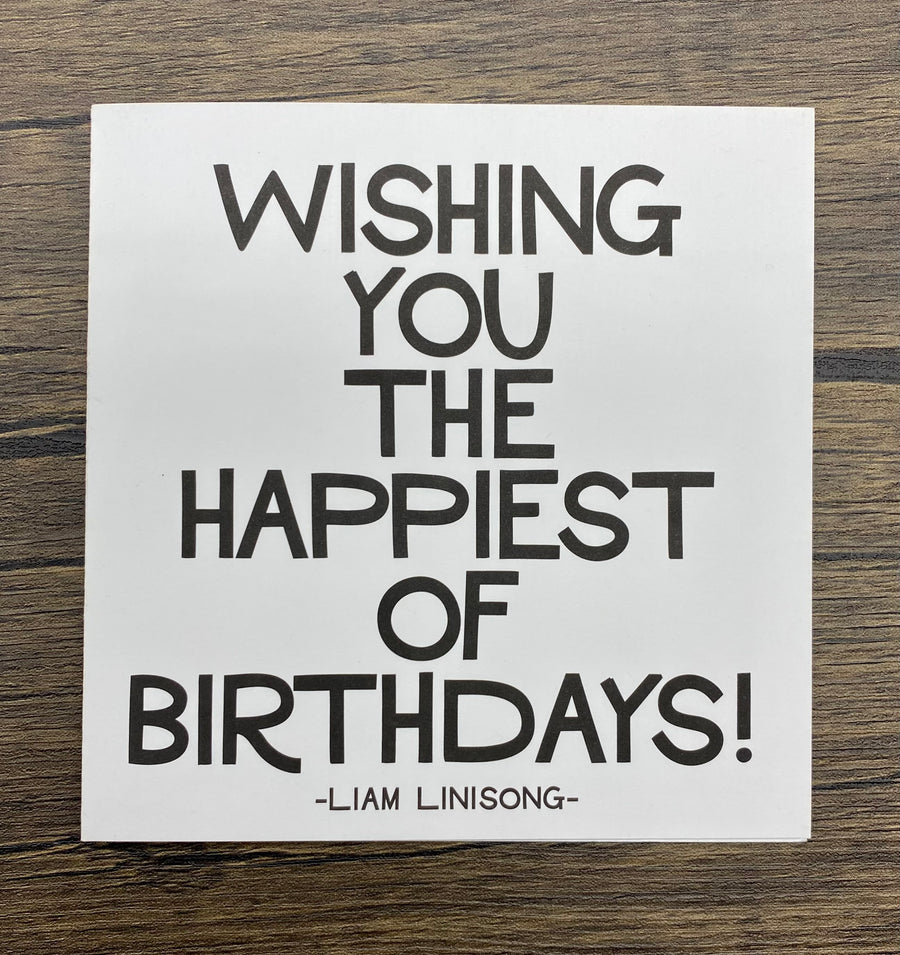 Quotable Card: Wishing you the happiest...
