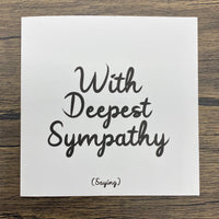 Quotable Card: With Deepest Sympathy